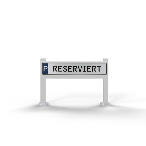 Holding device | for parking signage | to be fixed by plugs